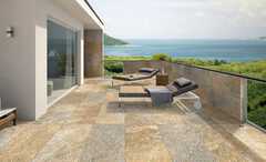 Dalle en grès cérame émaillé beige Sierra gold 60 x 120 cm ép. 20 mm - Brico Dépôt