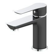 Mitigeur lavabo noir mat et chromé avec bonde clic-clac WICIE - Cooke and Lewis - Brico Dépôt