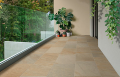 Carrelage extérieur grès cérame émaillé beige R10 - 31 x 62 cm - Brico Dépôt