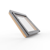 Fenêtre de toit bois double vitrage avec volet roulant solaire 78 x 98 cm - Brico Dépôt