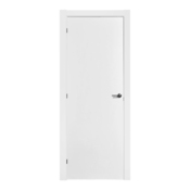 Bloc porte MDF blanc mat poussant gauche 204 x 93 cm ép. 40 mm - GEOM - Brico Dépôt
