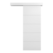 Porte coulissante MDF blanc mat 204 x 93 cm ép. 35 mm - GEOM - Brico Dépôt
