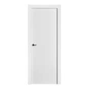 Bloc porte MDF blanc mat poussant droit 204 x 83 cm ép. 40 mm - GEOM - Brico Dépôt