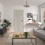 Bloc-porte alvéolaire chêne gris poussant droit 204 x 83 cm - Brico Dépôt