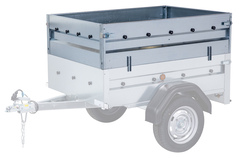 Rehausses pleines remorque NLC 2523 tôle électrozinguée 256 x 134 x 35 cm - Brico Dépôt