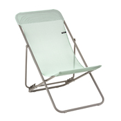 Chaise longue pliante ultra-compacte tilleul 4 positions toile Batyline - Brico Dépôt