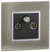 Prise TV/FM/SAT noir - Brico Dépôt