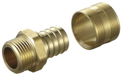 2 raccords avec bague à glissement pour tube PER - Ø 12 à visser M écrou mobile 12 x 17 mm - Noyon & Thiebault - Brico Dépôt