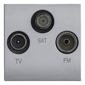 Prise TV/FM/SAT "Kobé" - Silver - Brico Dépôt