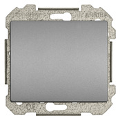 Poussoir à clipser silver + plaque métal anthracite "Delta Iris" silver - Siemens - Brico Dépôt