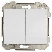 Interrupteur va-et-vient + poussoir à clipser "Delta Iris" blanc - Siemens - Brico Dépôt