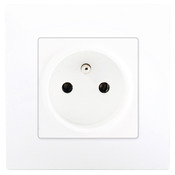 Prise mécanisme + support avec terre à clipser "Delta Viva" blanc - Siemens - Brico Dépôt