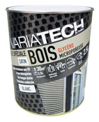 Peinture bois glycéro blanc satin pour protéger les ouvrages en bois exposés aux intempéries, 2,5 L - Variatech - Brico Dépôt