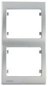 Plaque verticale double "Delta Iris" silver - Siemens - Brico Dépôt