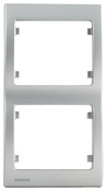 Plaque double verticale "Delta Iris" silver - Siemens - Brico Dépôt
