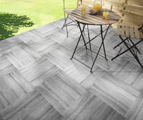 Carrelage de sol extérieur "Cargo" gris - l. 50 x L. 50 cm - Brico Dépôt