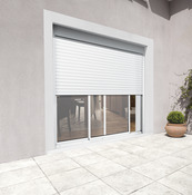 Baie aluminium coulissante + volet roulant motorisé 215 x 180 cm - Brico Dépôt