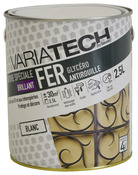 Peinture fer glycéro brillant blanc pour ferronneries, portails, portes, grilles 2,5 L - Variatech - Brico Dépôt