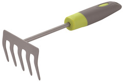 Petit râteau L. 15 cm vert et gris - PP/Acier - Brico Dépôt