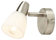 Spot métal chromé et verre "Aphea" H. 16 x Ø 8 cm - Colours - Brico Dépôt