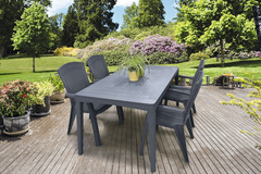 Table de jardin Girona 4 à 6 personnes - Allibert - Brico Dépôt