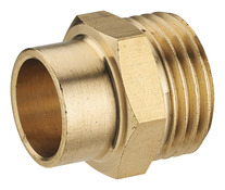 2 manchons en laiton M 15 x 21 pour tubes fer cuivre Ø 16 mm - Noyon & Thiebault - Brico Dépôt