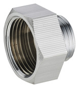 Tube et raccord en laiton chromé type mamelon à visser femelle 20x27 mm mâle 15x21 mm - Noyon & Thiebault - Brico Dépôt