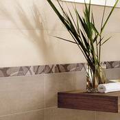 Listel "Cemento" taupe - l. 5 x L. 40 cm - Brico Dépôt