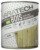 Peinture acrylique satin blanc boiseries, menuiseries, portes, etc. extérieur 2,5 L - Variatech - Brico Dépôt