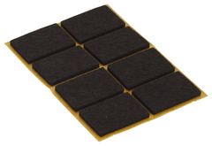 Lot de 12 patins feutre auto-adhésifs marron 35 x 24 mm - Diall - Brico Dépôt