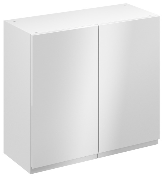 Meuble haut "Glorian" blanc brillant l.80 x h.72 x p.32 cm 2 portes - Brico Dépôt