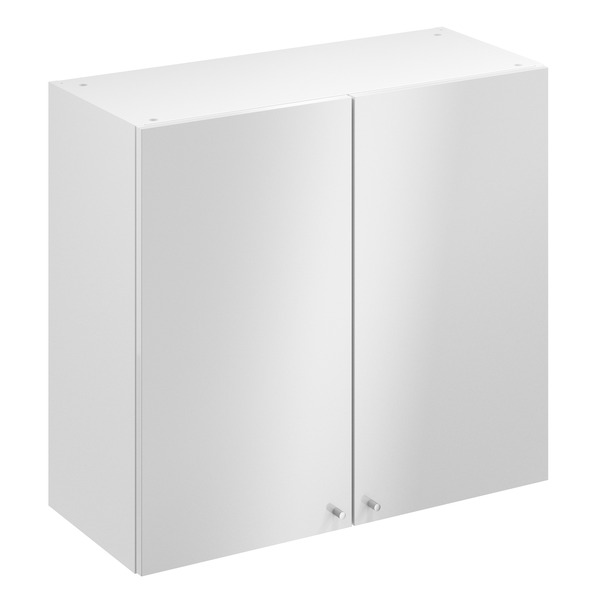 Meuble haut "Dorice" blanc brillant l.80 x h.72 x p.32 cm 2 portes - Brico Dépôt