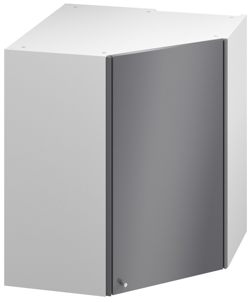 Meuble d'angle haut "Dorice" anthracite mat l.63 x h.72 x p.32 cm 1 porte - Brico Dépôt