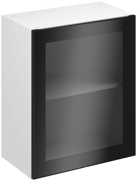 Meuble haut "Winterana" fumé l.60 x h.72 x p.32 cm 1 porte vitrée - Brico Dépôt