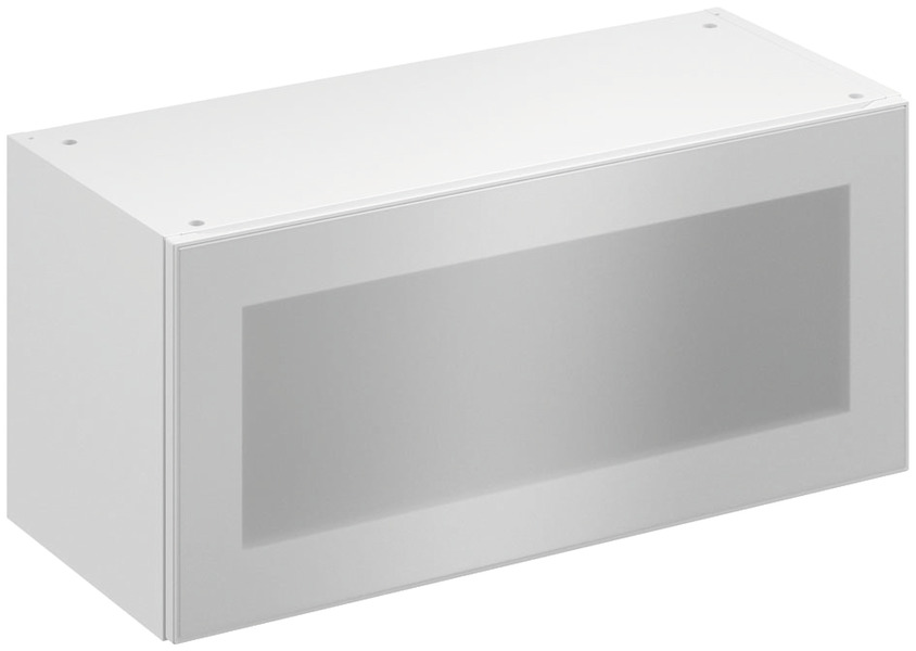 Meuble haut de cuisine "Jarod" givré l.80 x h.36 x p.32 cm 1 porte vitrée relevable - Brico Dépôt