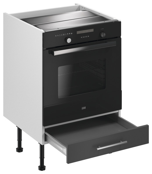 Meuble four "Florie" anthracite mat l.60 x h.72 x p.57 cm + tiroir bas - Brico Dépôt
