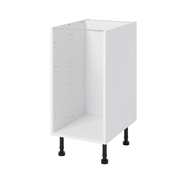 Meuble bas de cuisine "Florie" blanc mat l.40 x h.72 x p.57 cm 2 casseroliers + 1 tiroir intérieur haut - Brico Dépôt