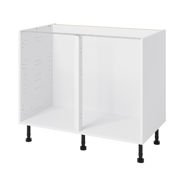 Meuble bas "Florie" blanc mat l.100 x h.72 x p.57 cm 2 portes - Brico Dépôt