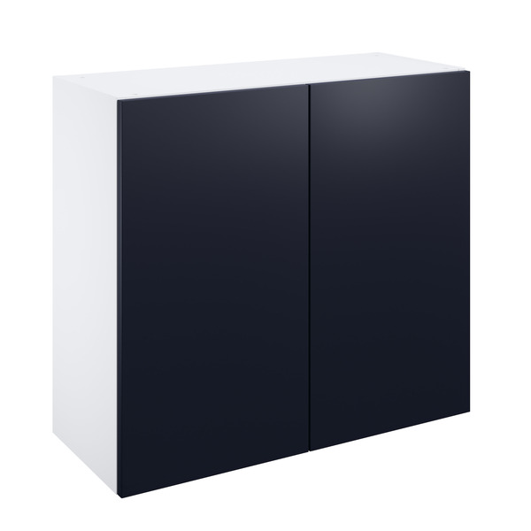 Meuble haut "Dorice" bleu mat l.80 x h.72 x p.32 cm 2 portes - Brico Dépôt