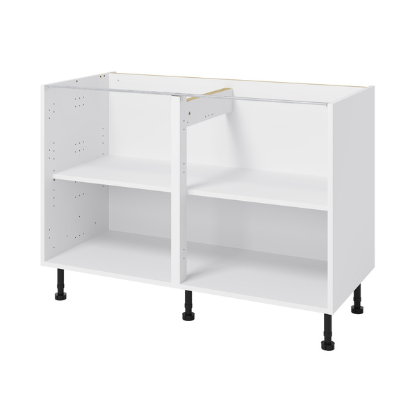 Meuble d'angle bas "Dorice" beige mat l.120 x h.72 x p.57 cm 1 porte + rangement Space gauche - Brico Dépôt