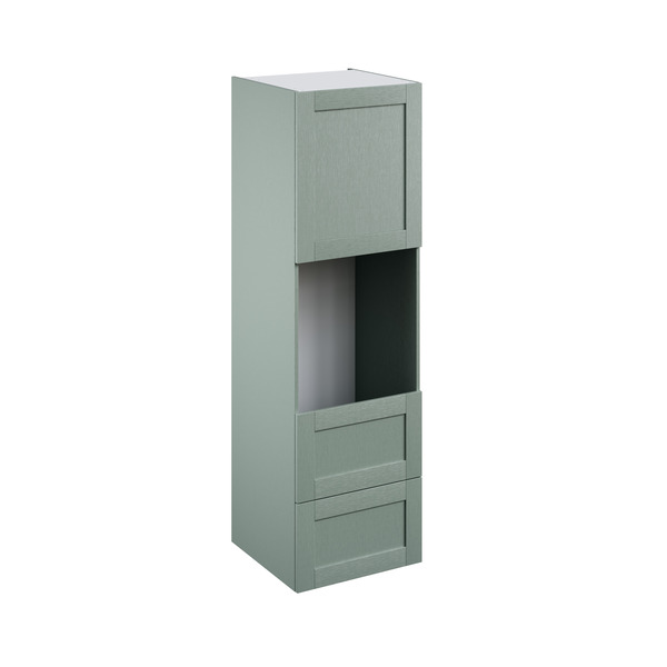 Colonne four "Coline" vert sauge l.60 x h.201 x p.57 cm + 1 porte + 2 casseroliers - Brico Dépôt