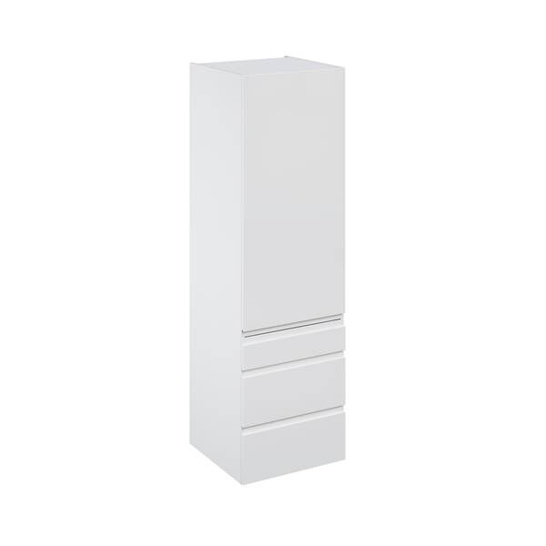 Colonne "Glorian" blanc brillant l.60 x h.201 x p.60 cm 1 porte + 1 tiroir + 2 casseroliers - Brico Dépôt