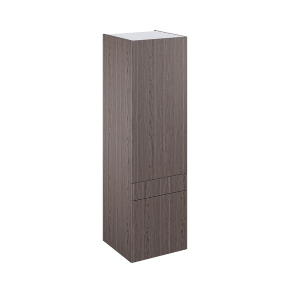 Colonne de cuisine "Basilie" imitation chêne gris l.60 x h.201 x p.60 cm 2 portes + 1 tiroir - Brico Dépôt