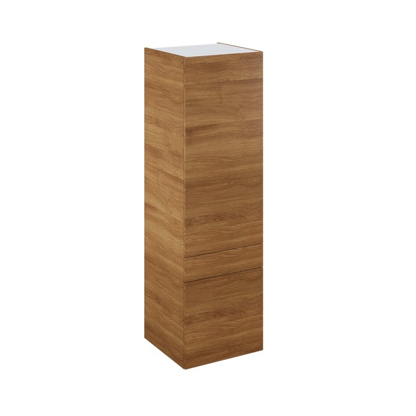 Colonne "Basilie" imitation chêne fumé l.60 x h.201 x p.60 cm 2 portes + 1 tiroir - Brico Dépôt