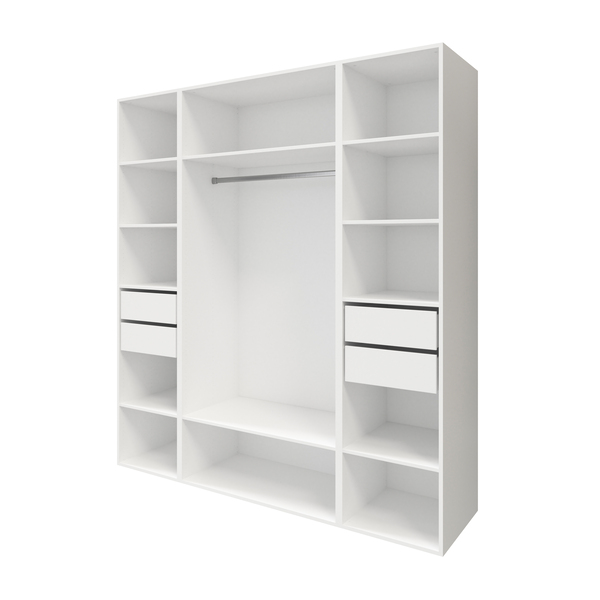 Dressing Homny décor blanc H.225 x L.200 x P.58 cm - Brico Dépôt