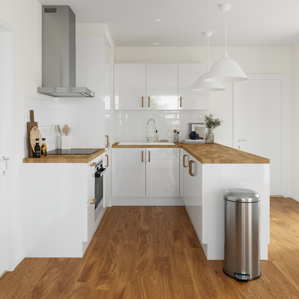 Cuisine "Dorice" blanc brillant   - Brico Dépôt