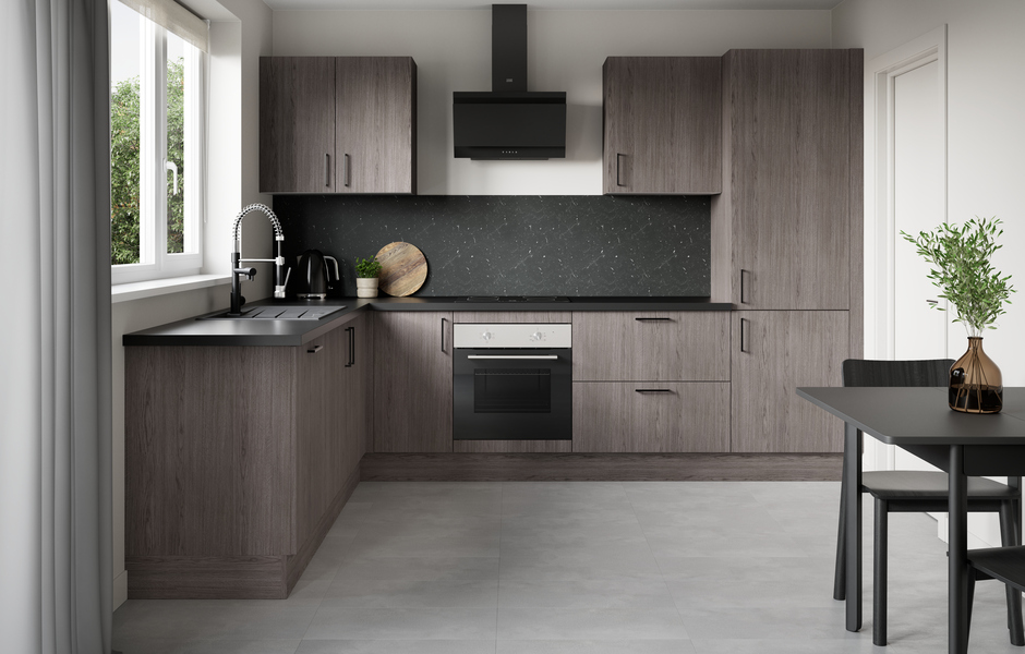 Cuisine "Basilie" chêne gris - Brico Dépôt