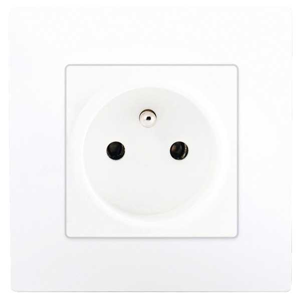Prise 2P + T "Delta Viva" - Blanc - Brico Dépôt