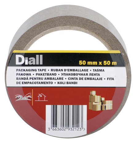 Adhésif "Easytear" 50 mm x 50 m marron TA225 - Diall - Brico Dépôt