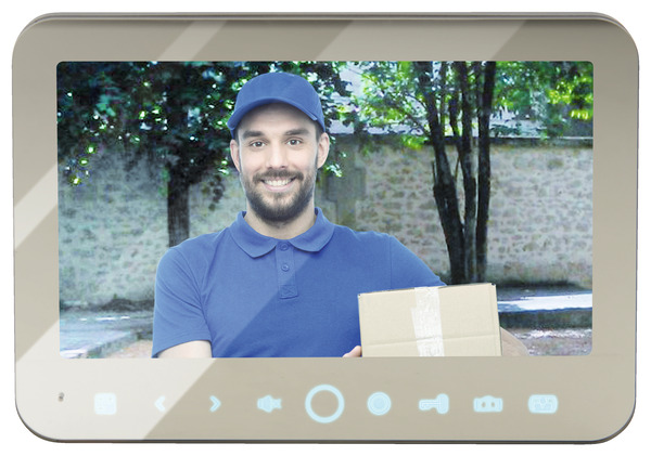 Écran plat miroir portier vidéo filaire 7" "Jelbi" - Blyss - Brico Dépôt